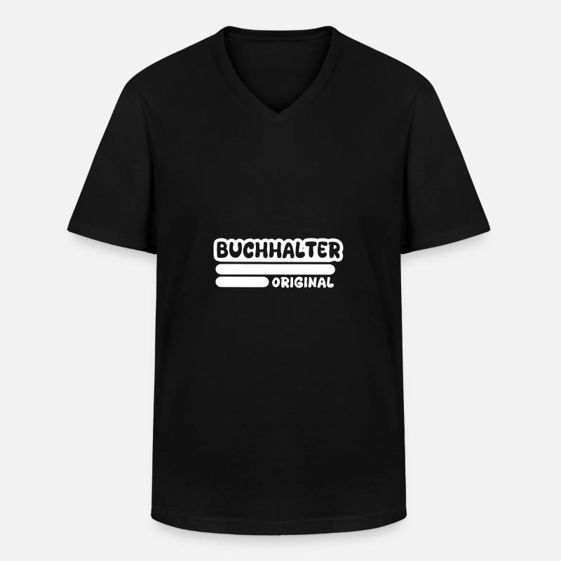 Buchhalter - Männer-T-Shirt mit V-Ausschnitt - Schwarz