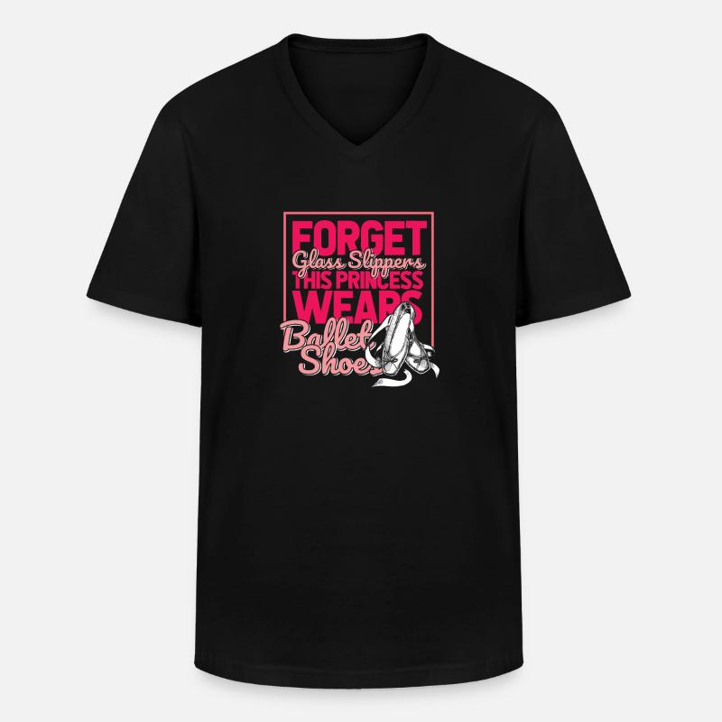 Ballett - Männer-T-Shirt mit V-Ausschnitt - Schwarz
