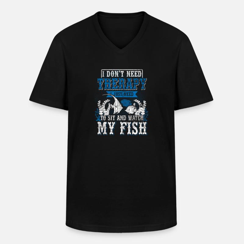 Aquarium - Männer-T-Shirt mit V-Ausschnitt - Schwarz