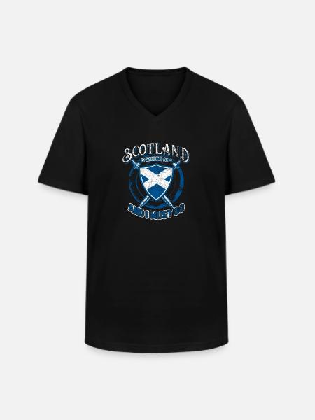 Scotland - Men's V-Neck T-Shirt - black