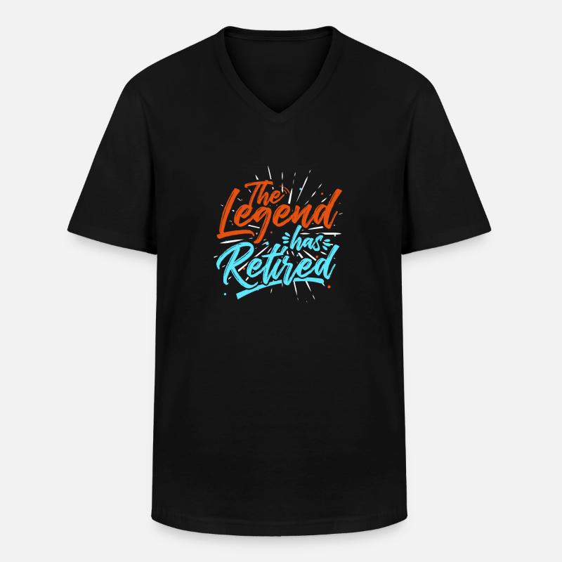Ruhestand Legende - Männer-T-Shirt mit V-Ausschnitt - Schwarz
