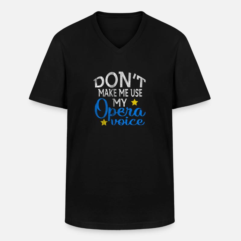 Oper Stimme - Männer-T-Shirt mit V-Ausschnitt - Schwarz
