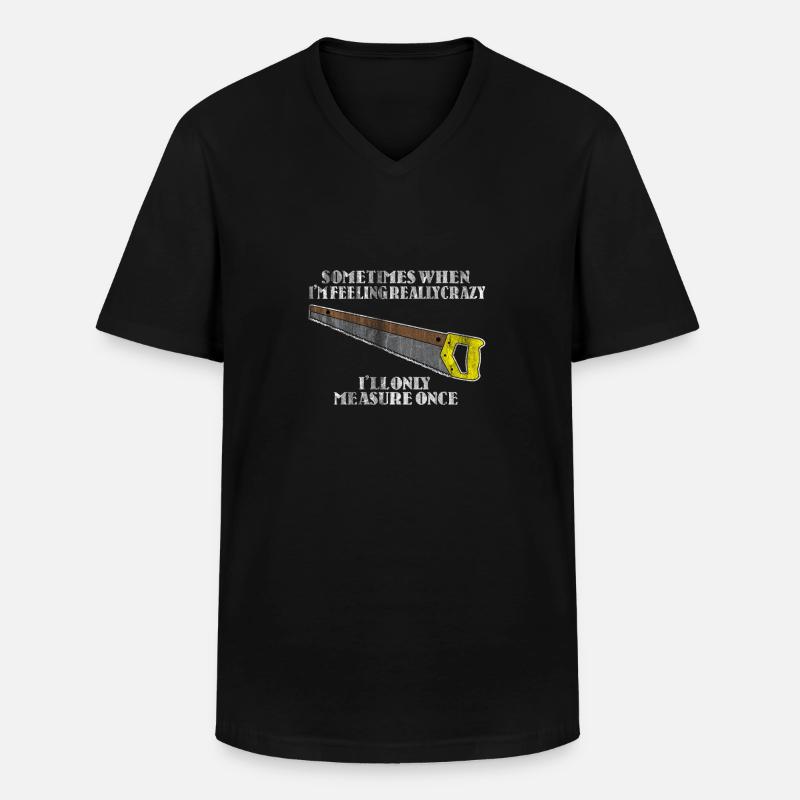 Zimmermann Risiko - Männer-T-Shirt mit V-Ausschnitt - Schwarz