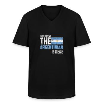 Argentinien Argentinier - Männer-T-Shirt mit V-Ausschnitt - Schwarz - Vorne - AI Model Male 178 dark (178cm)