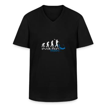 Diving snorkeling evolution coral reef - Men's V-Neck T-Shirt - black - Front - AI Model Male 178 dark (178cm)