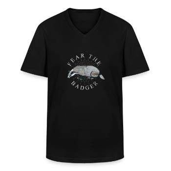 Dachs Geschenkidee - Männer-T-Shirt mit V-Ausschnitt - Schwarz - Vorne - AI Model Male 178 dark (178cm)