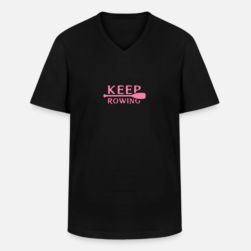 Ruderer - Männer-T-Shirt mit V-Ausschnitt - Schwarz
