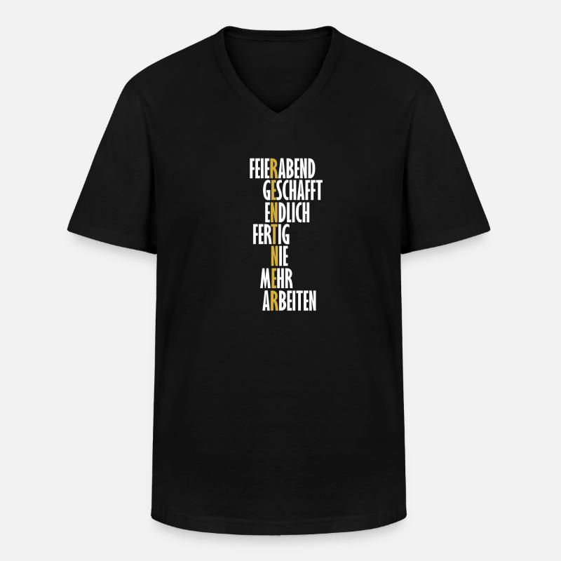 Ruhestand - Männer-T-Shirt mit V-Ausschnitt - Schwarz