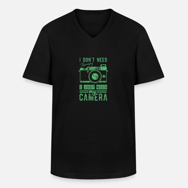 Caméra caméra caméra - T-shirt col V Homme - noir