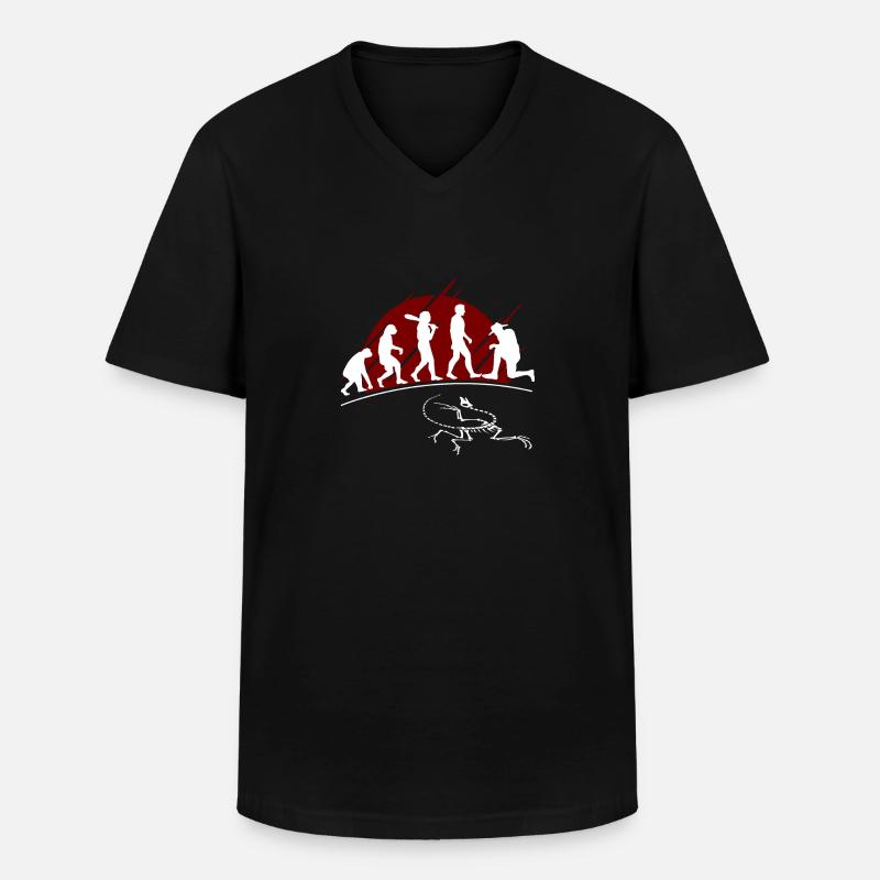 Evolution Archéologue - T-shirt col V Homme - noir