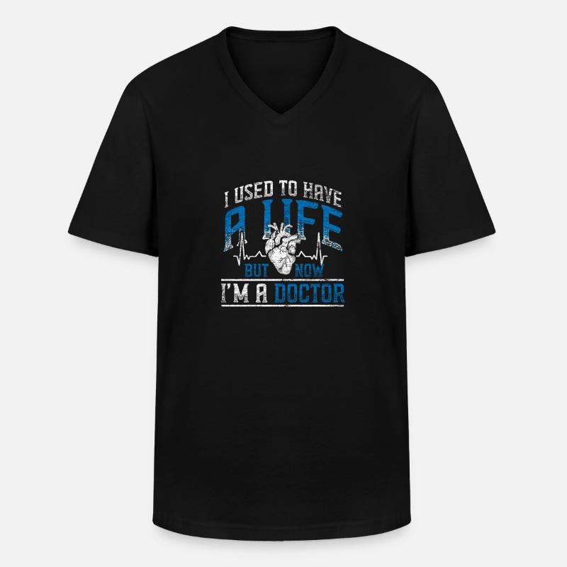 Arzt Privatleben - Männer-T-Shirt mit V-Ausschnitt - Schwarz