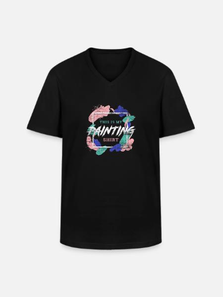 Maler - Männer-T-Shirt mit V-Ausschnitt - Schwarz