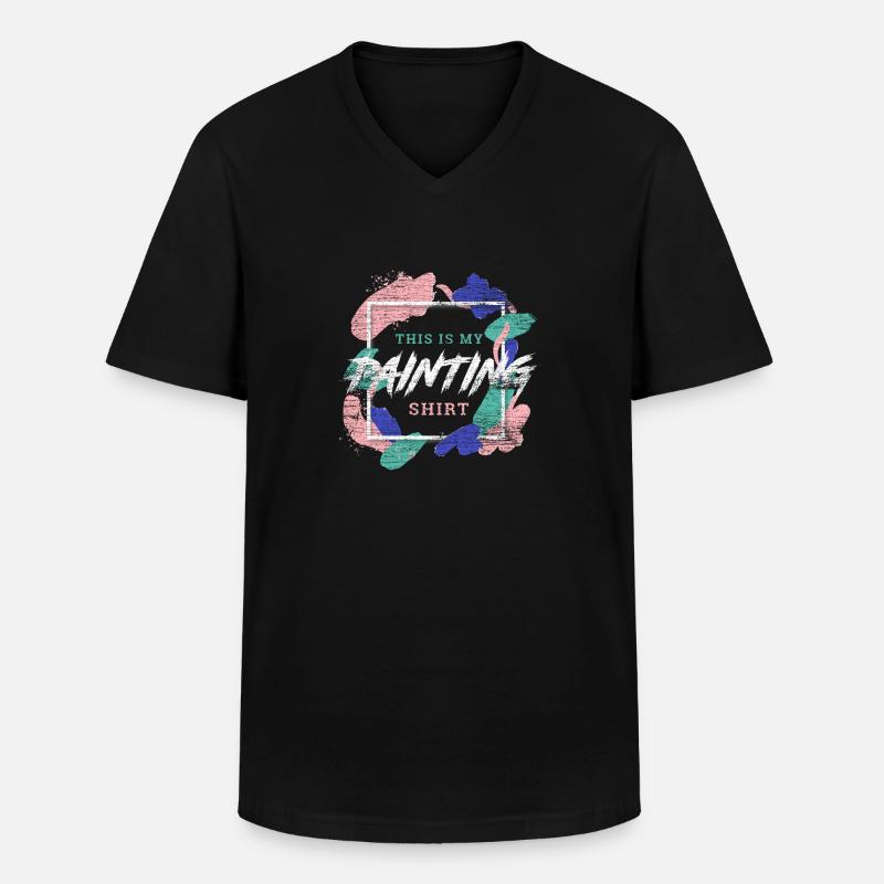 Maler - Männer-T-Shirt mit V-Ausschnitt - Schwarz
