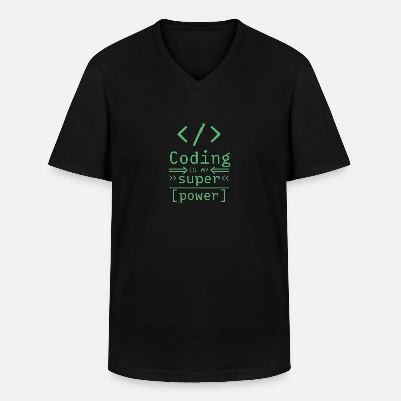 Programming Software Programmer Coder Coder - Men's V-Neck T-Shirt - black