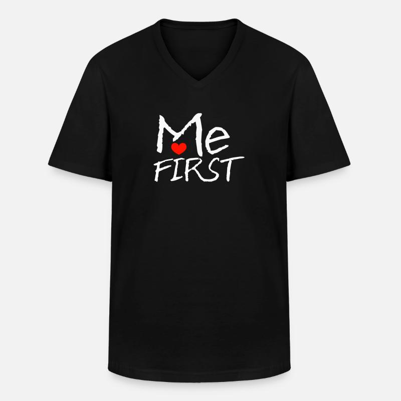 Selbstliebe - Männer-T-Shirt mit V-Ausschnitt - Schwarz