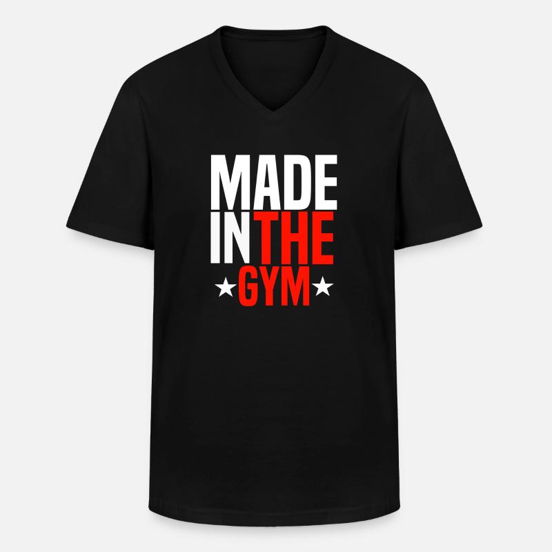 Gym - Männer-T-Shirt mit V-Ausschnitt - Schwarz