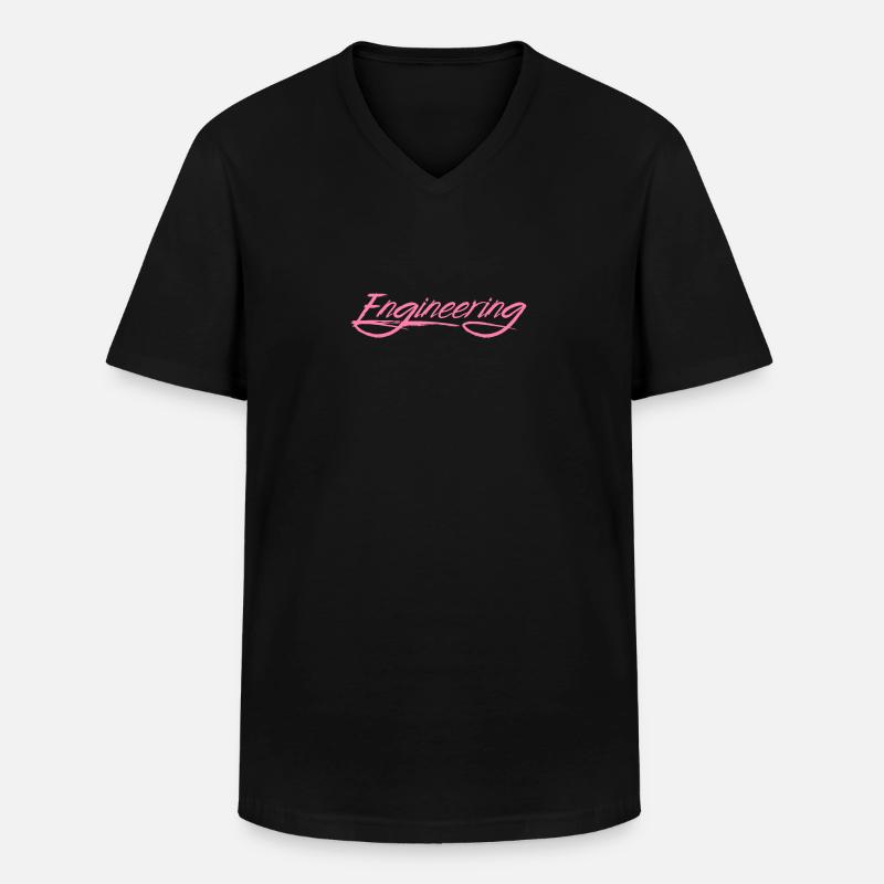 Engineer Engineer Engineer Engineer - Men's V-Neck T-Shirt - black