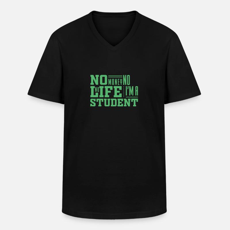 Student Uni Student Study Studies - Men's V-Neck T-Shirt - black