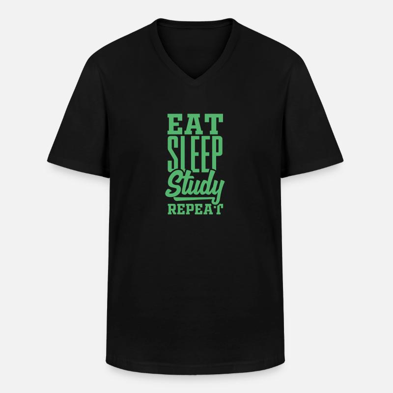 Studieren Studieren Studieren Studieren - Männer-T-Shirt mit V-Ausschnitt - Schwarz