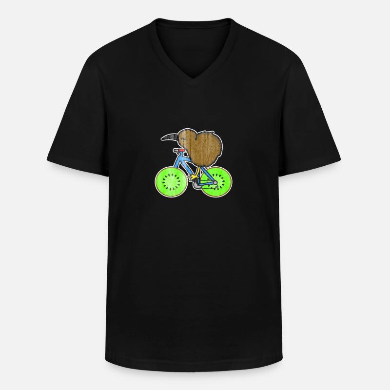 Neuseeland Kiwi - Männer-T-Shirt mit V-Ausschnitt - Schwarz