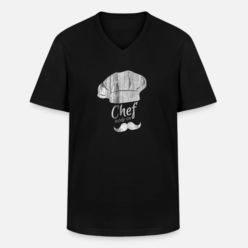 Kochen - Männer-T-Shirt mit V-Ausschnitt - Schwarz