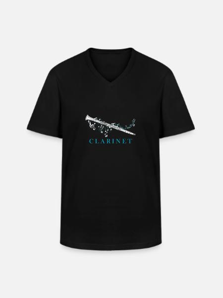 Clarinet instrument - Men's V-Neck T-Shirt - black