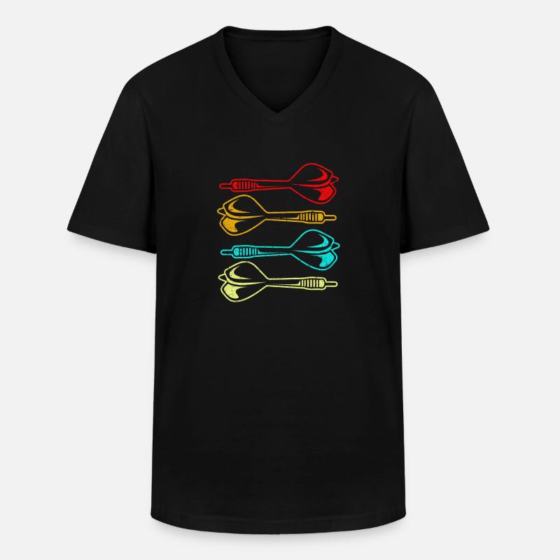 Dart - Männer-T-Shirt mit V-Ausschnitt - Schwarz