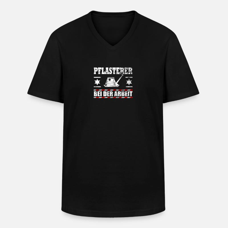 Lustiger Spruch Pflaster Pflasterer Geschenk - Männer-T-Shirt mit V-Ausschnitt - Schwarz
