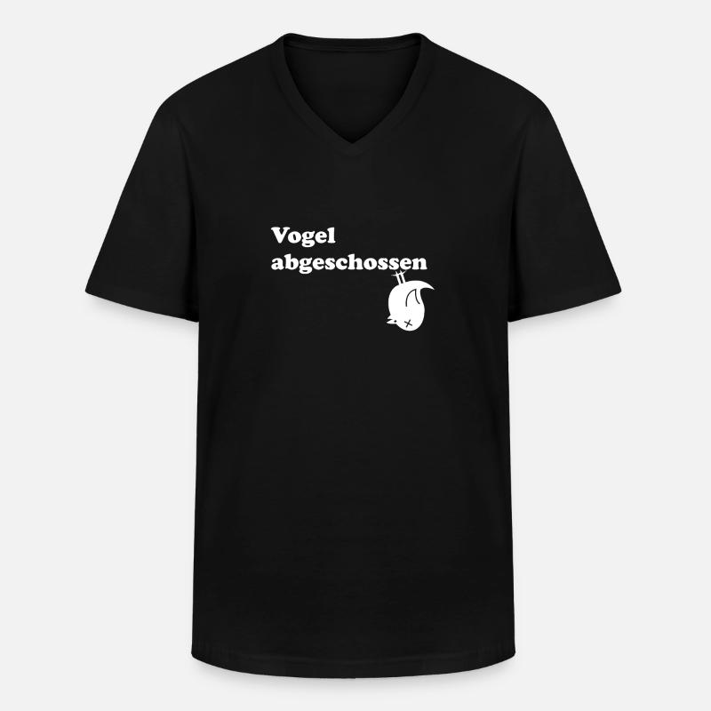 Vogel Abgeschossen! - Männer-T-Shirt mit V-Ausschnitt - Schwarz