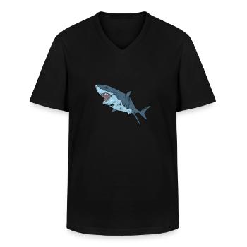 Shark Haifisch - Männer-T-Shirt mit V-Ausschnitt - Schwarz - Vorne - AI Model Male 178 dark (178cm)