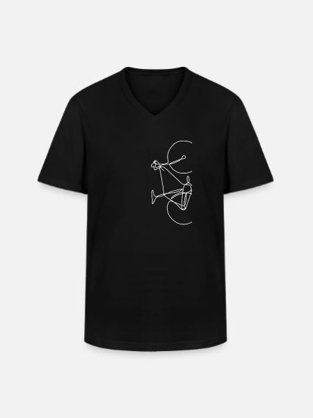 Fahrrad Radfahrer Geschenk - Männer-T-Shirt mit V-Ausschnitt - Schwarz