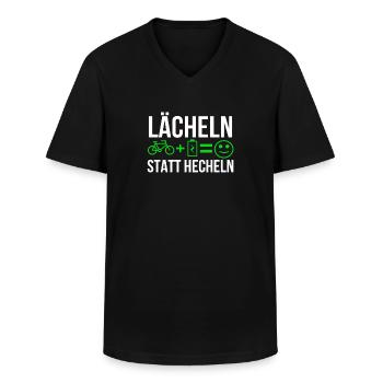 E-Bike - Männer-T-Shirt mit V-Ausschnitt - Schwarz - Vorne - AI Model Male 178 dark (178cm)