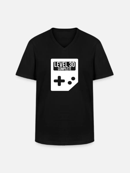 30th birthday man - Men's V-Neck T-Shirt - black