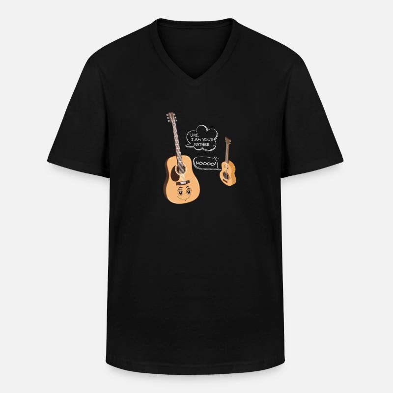 Ukulele Lustiger Spruch - Männer-T-Shirt mit V-Ausschnitt - Schwarz