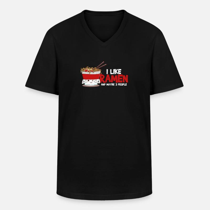 ramen - Männer-T-Shirt mit V-Ausschnitt - Schwarz