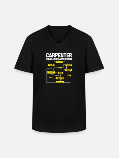Carpenter Joiner Handicraft Carpenter Gift - Men's V-Neck T-Shirt - black