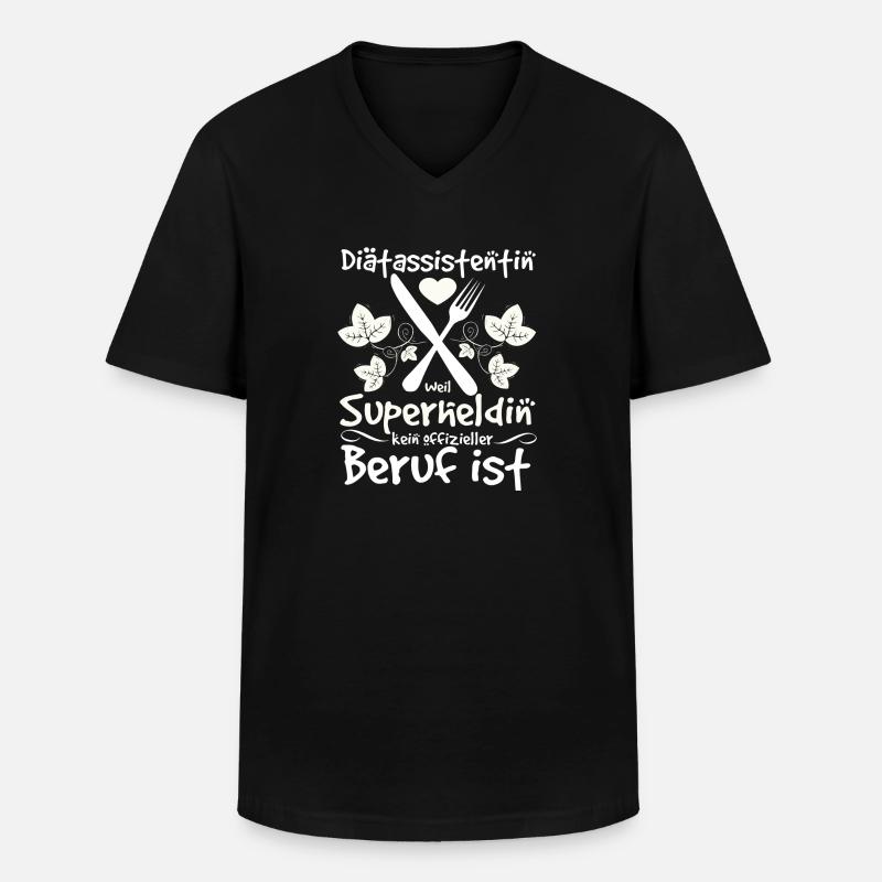 Diätassistentin - Männer-T-Shirt mit V-Ausschnitt - Schwarz