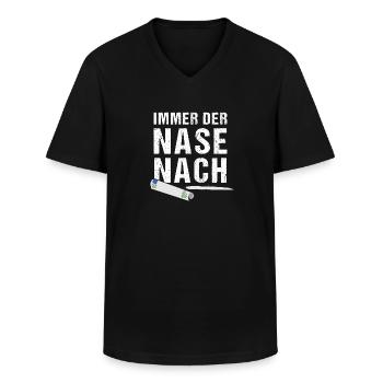 Proverbe Cocaïne Druffi Koksnase Raver Party - T-shirt col V Homme - noir - Devant - AI Model Male 178 dark (178cm)