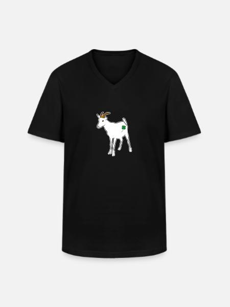 Goat luck - Men's V-Neck T-Shirt - black