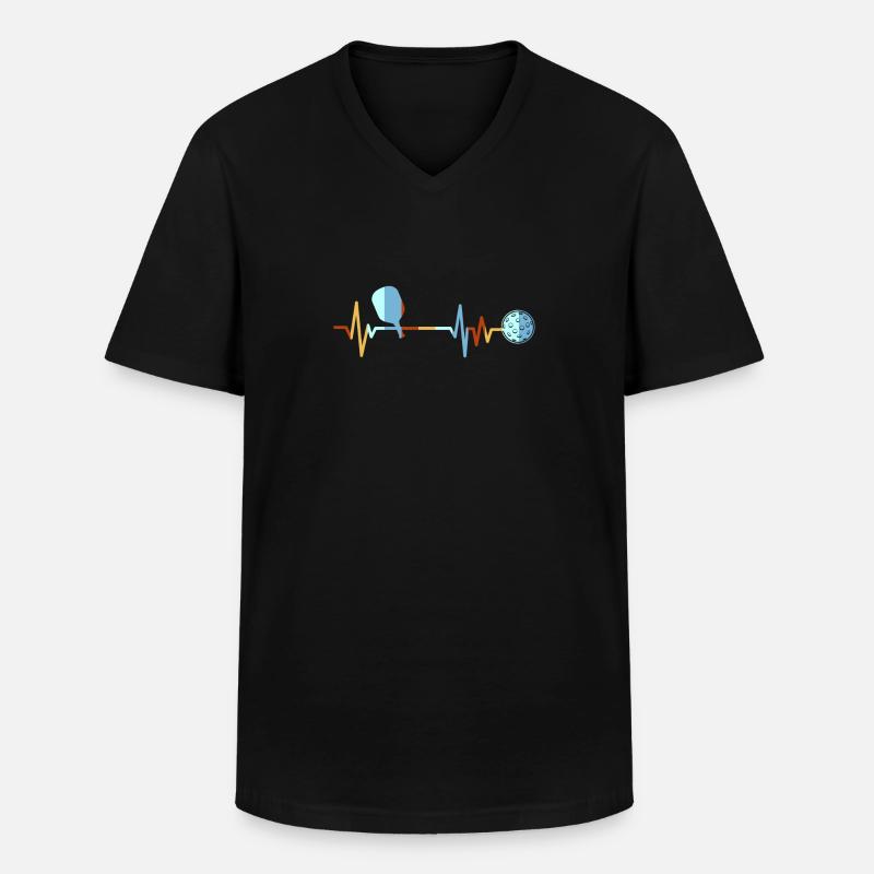 pickleball - Männer-T-Shirt mit V-Ausschnitt - Schwarz