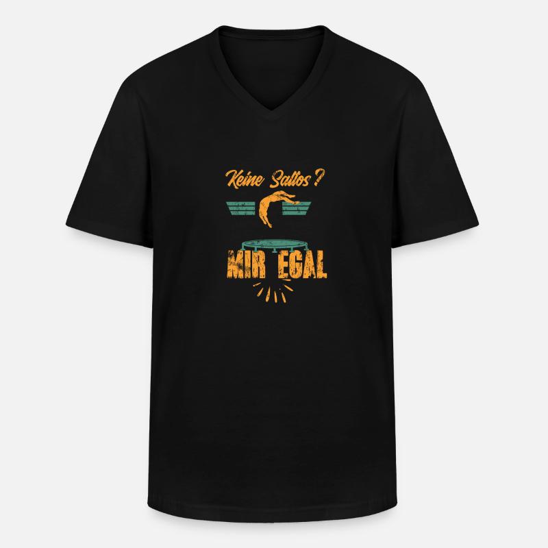 Trampolin Kunststücke - Männer-T-Shirt mit V-Ausschnitt - Schwarz