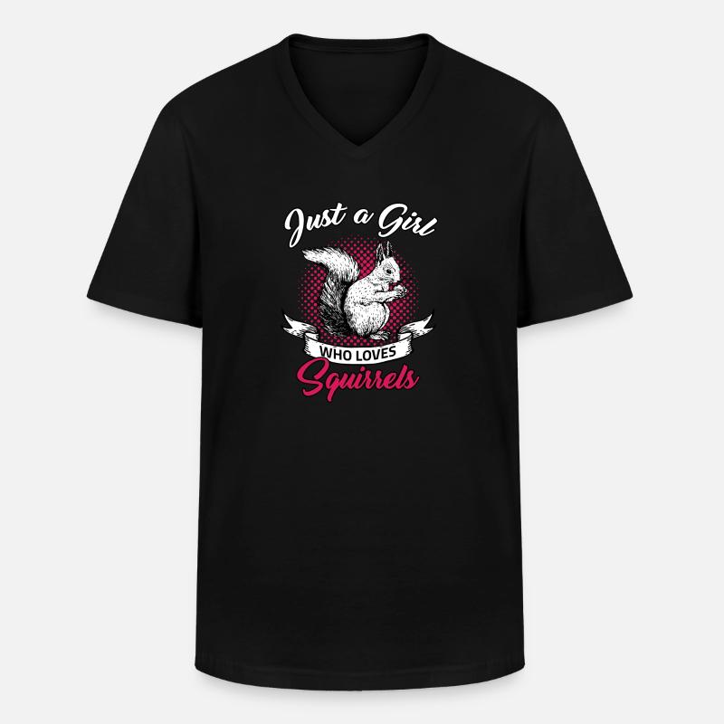 eichhörnchen - Männer-T-Shirt mit V-Ausschnitt - Schwarz