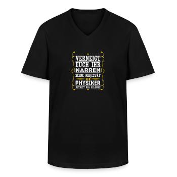 Physiker - Männer-T-Shirt mit V-Ausschnitt - Schwarz - Vorne - AI Model Male 178 dark (178cm)