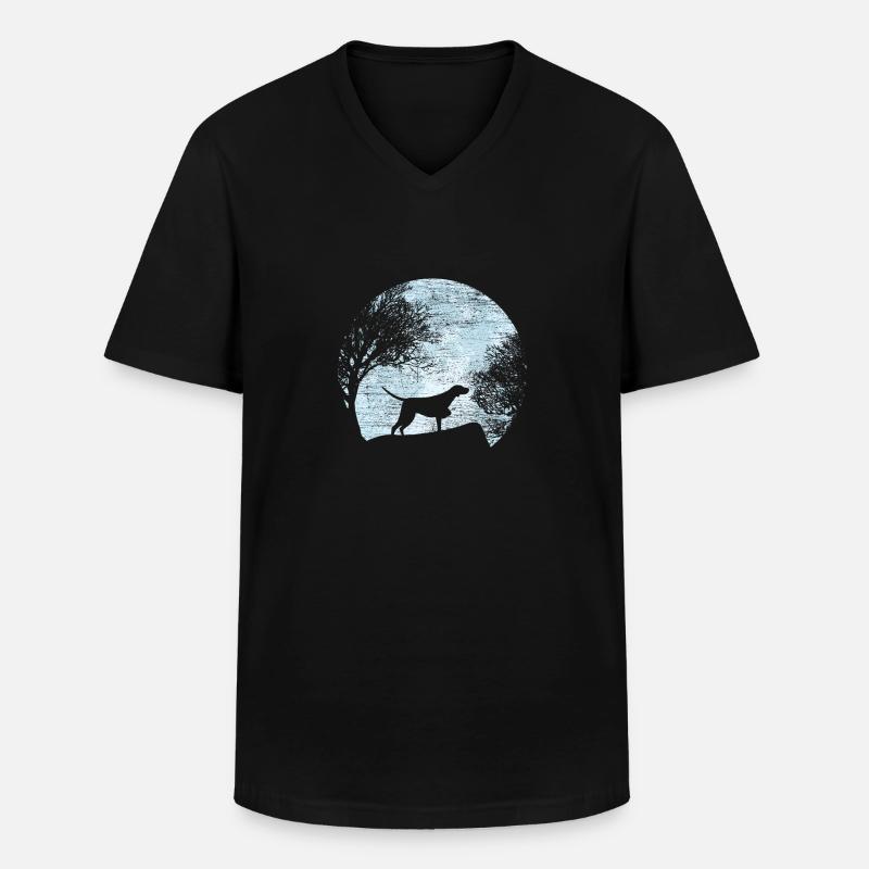 Jagdhund - Männer-T-Shirt mit V-Ausschnitt - Schwarz