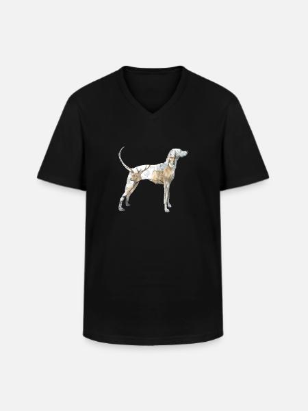 Hunting dog flair - Men's V-Neck T-Shirt - black
