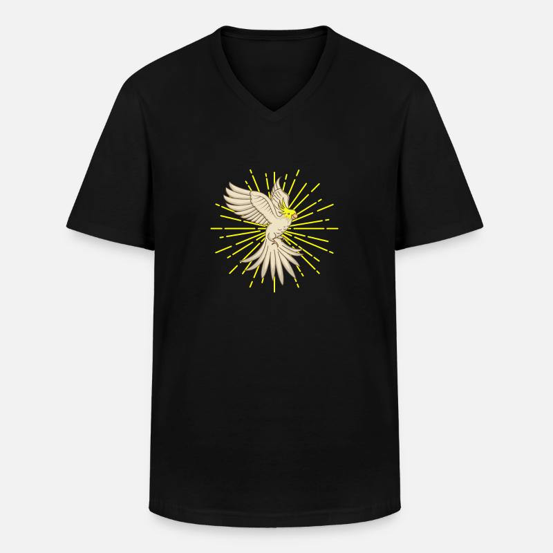 NYMPHENSTTICH IM FLUG Vogel Geschenk - Männer-T-Shirt mit V-Ausschnitt - Schwarz