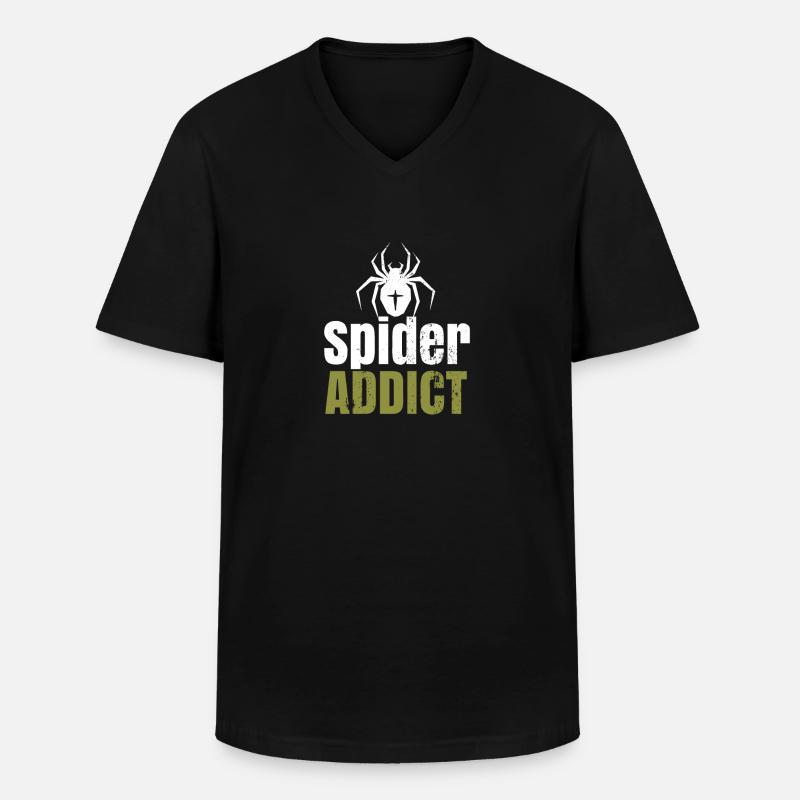 Spinne - Männer-T-Shirt mit V-Ausschnitt - Schwarz