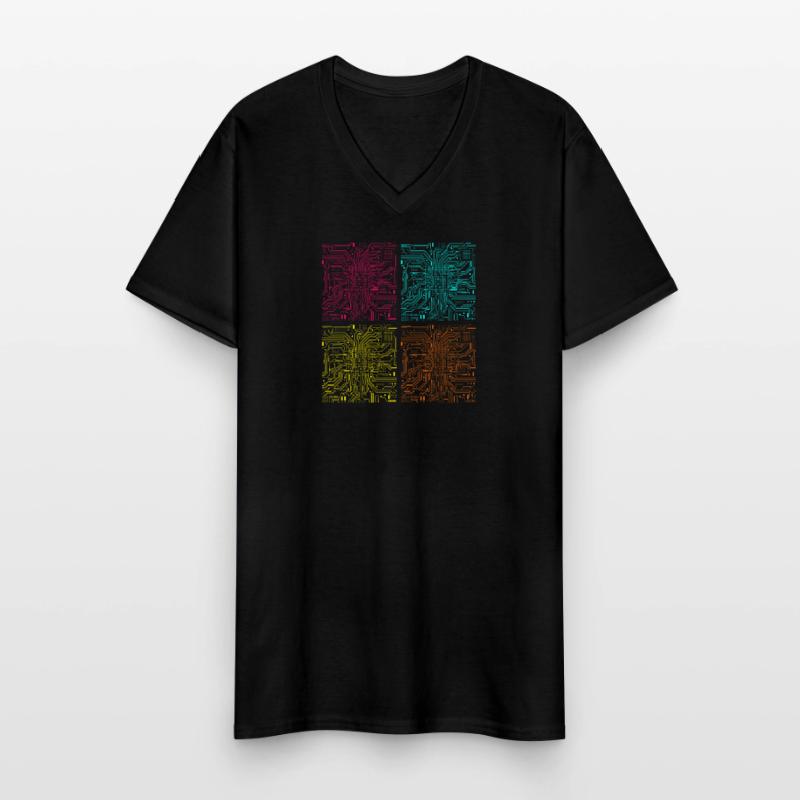 CPU processor computer scientist computer Men's V-Neck T-Shirt