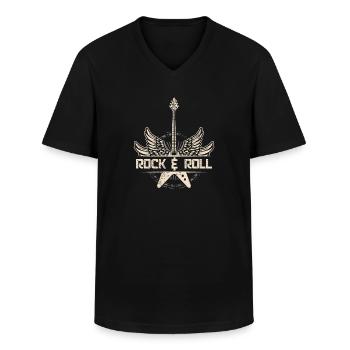 Classic Rock Geschenkdesign für den 80er Classic Rock - Männer-T-Shirt mit V-Ausschnitt - Schwarz - Vorne - AI Model Male 178 dark (178cm)