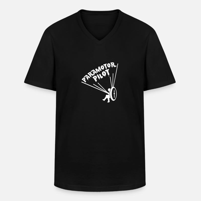 Paramotor pilot gift - Men's V-Neck T-Shirt - black